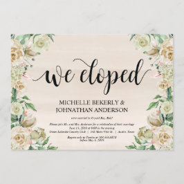 Nos escapamos, tarjeta de invitación de recepción 