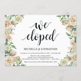 Nos escapamos, tarjeta de invitación para recepció