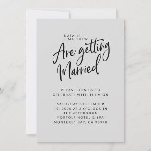 Nos estamos casando con la invitación a la boda