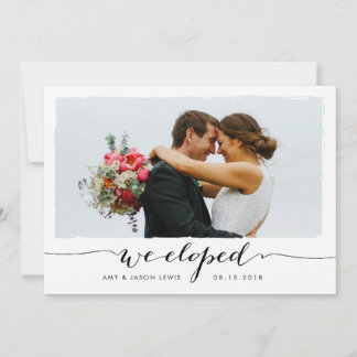Nos Fugamos | anuncio de boda en foto blanco y neg