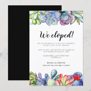 ¡Nos fugamos! Invitación boda de cactus exitosa