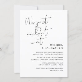 Nos hemos casado, Invitación de Elopement de Boda