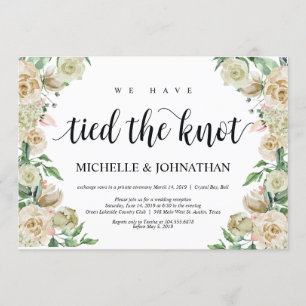 Nos hemos casado, invitación para recepción de bod