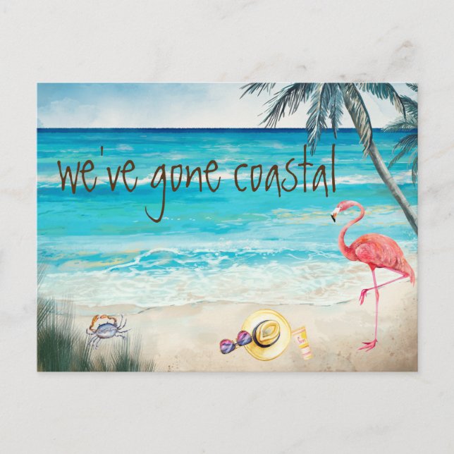 Nos hemos ido de la playa de Invitación costera en (Anverso)