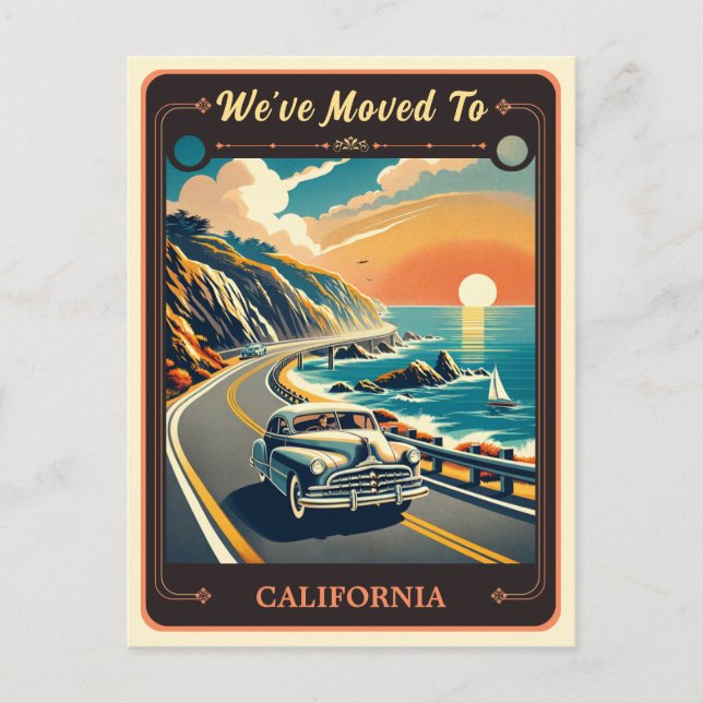 Nos hemos mudado a California | Postal de época (Anverso)