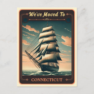 Nos hemos mudado a Connecticut   Tarjeta postal an