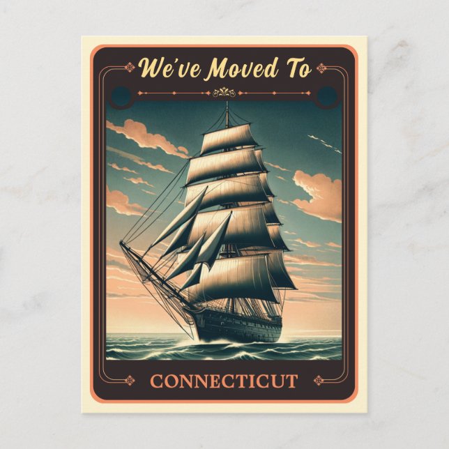 Nos hemos mudado a Connecticut | Tarjeta postal an (Anverso)