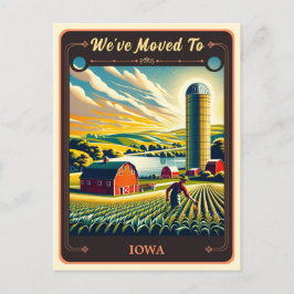Nos hemos mudado a Iowa | Postal de época