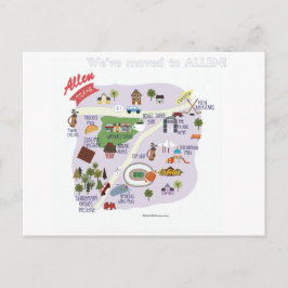 Nos hemos mudado a la postal Allen Texas