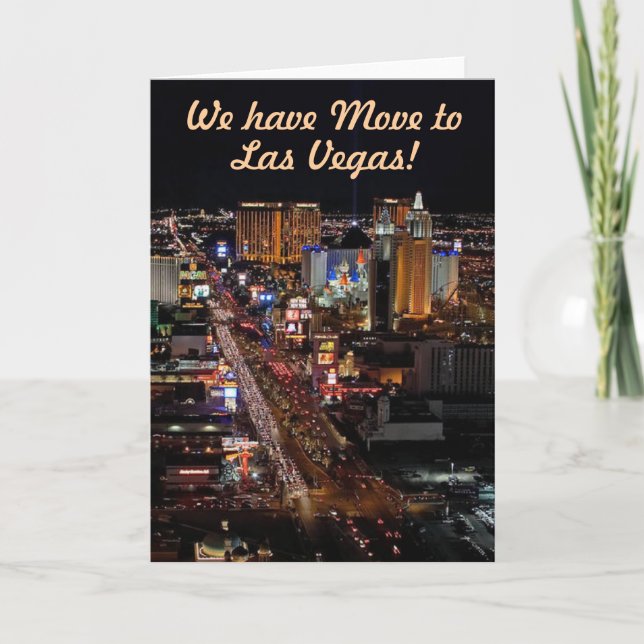 ¡Nos hemos mudado a , Las Vegas! Tarjetas de invit (Anverso)