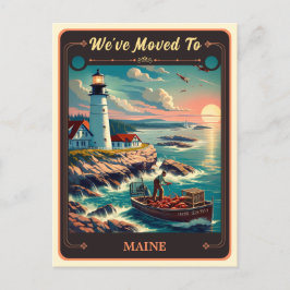 Nos hemos mudado a Maine | Postal de época