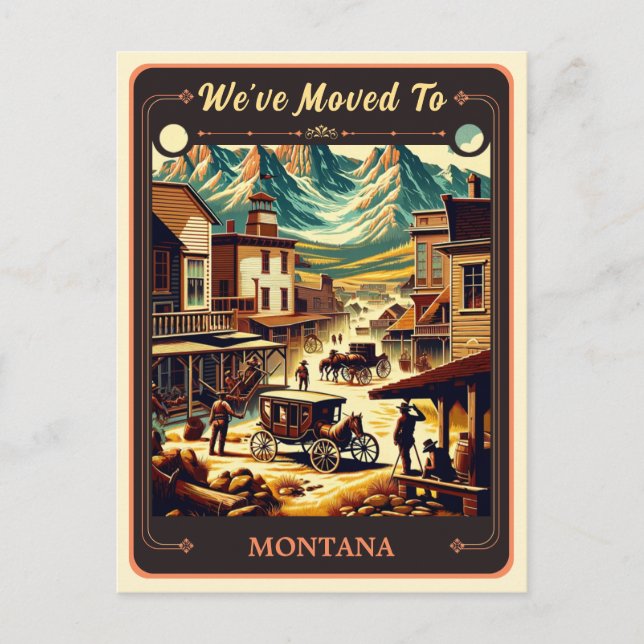 Nos hemos mudado a Montana | Postal de época (Anverso)
