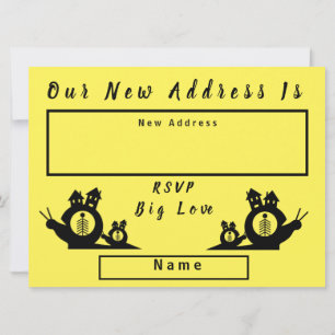 Nos hemos mudado Anuncio de cambio de domicilio de