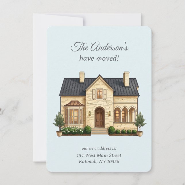 Nos hemos mudado Anuncio de nueva casa Invitación (Anverso)