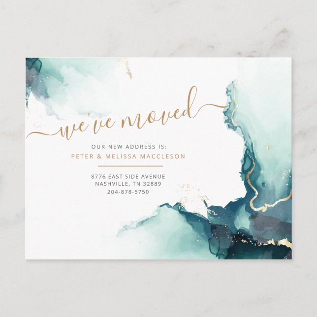 Nos hemos mudado Anuncio de nueva dirección (Anverso)