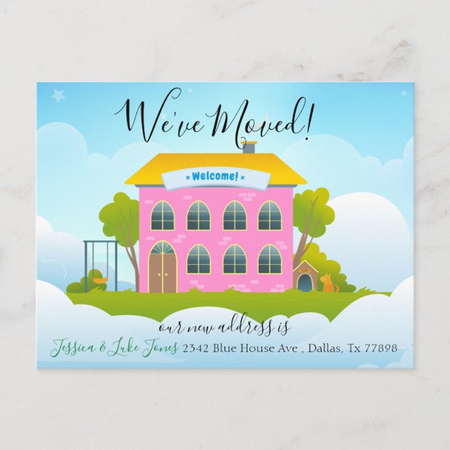 Nos hemos Mudado Anuncio de Nueva Dirección Casa H (Anverso)