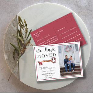  Nos hemos mudado Anuncio de traslado con llave ro