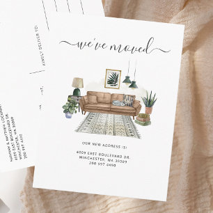 Nos hemos mudado Anuncio de traslado de Chic Boho