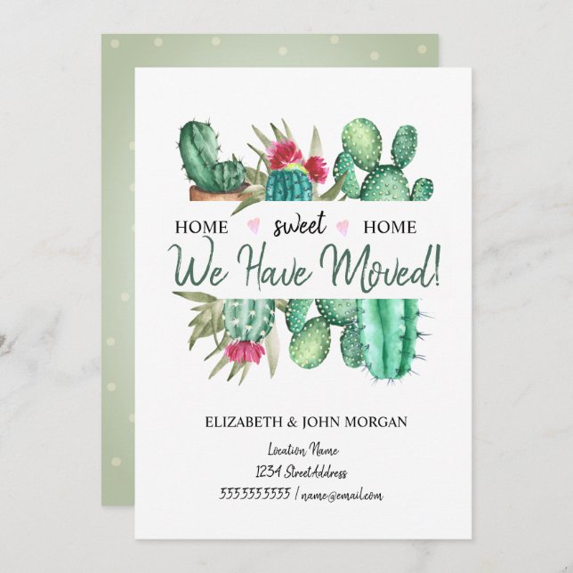 Nos Hemos Mudado, Cactus Polka Dots (Anverso / Reverso)