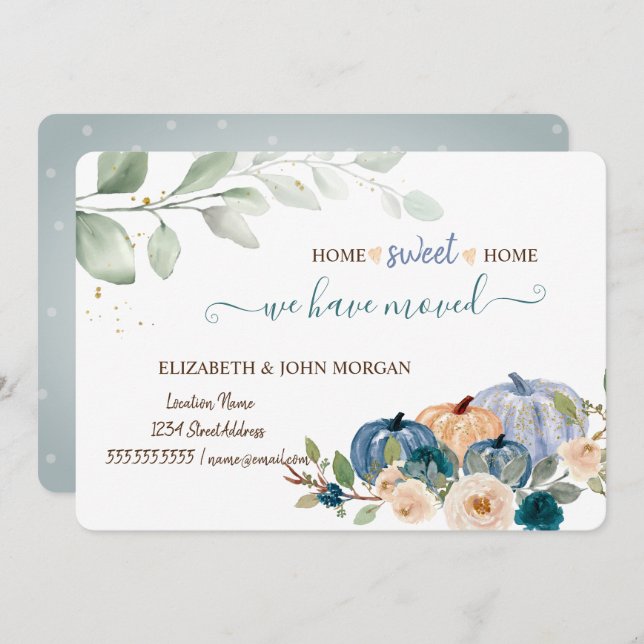 Nos Hemos Mudado, Calabaza De Agua, Flores, Hojas (Anverso / Reverso)