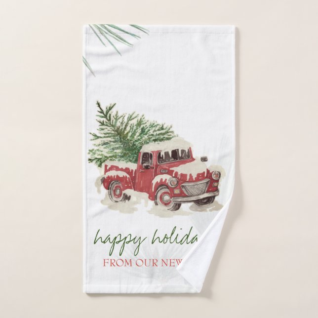 Nos hemos mudado,Camión Rojo,Pino Navidad  (Toalla de mano)