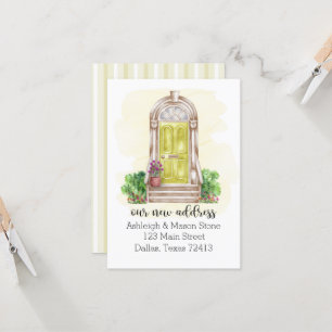 Nos hemos mudado de Invitación móvil puerta amaril