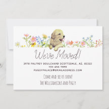 ¡Nos hemos mudado! Invitación de Cachorro de Golde