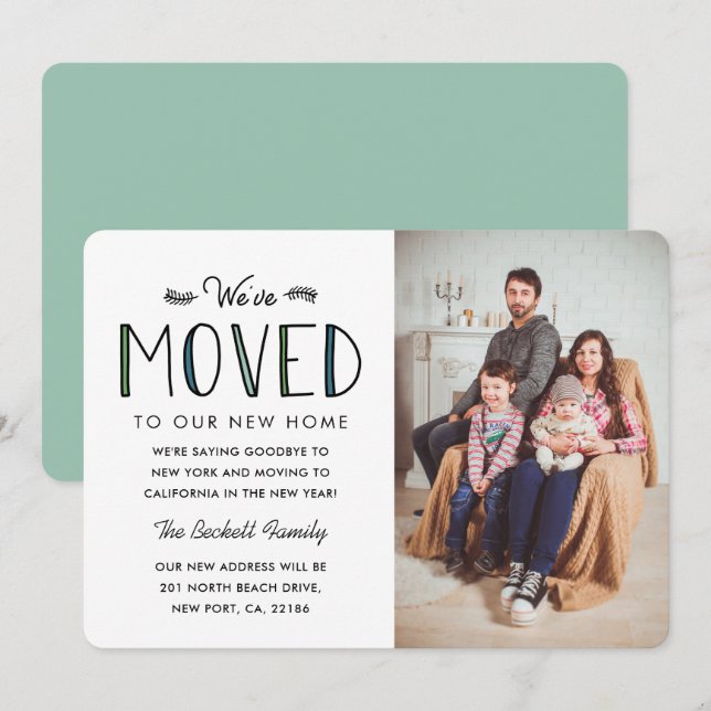 Nos hemos mudado | Invitación móvil (Anverso / Reverso)