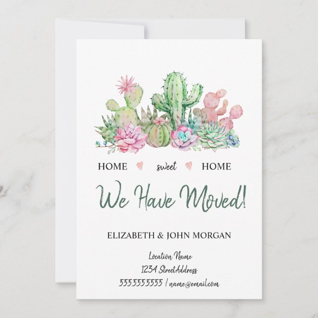 Nos Hemos Mudado, Las Flores De Agua Cactus Sucule (Anverso)