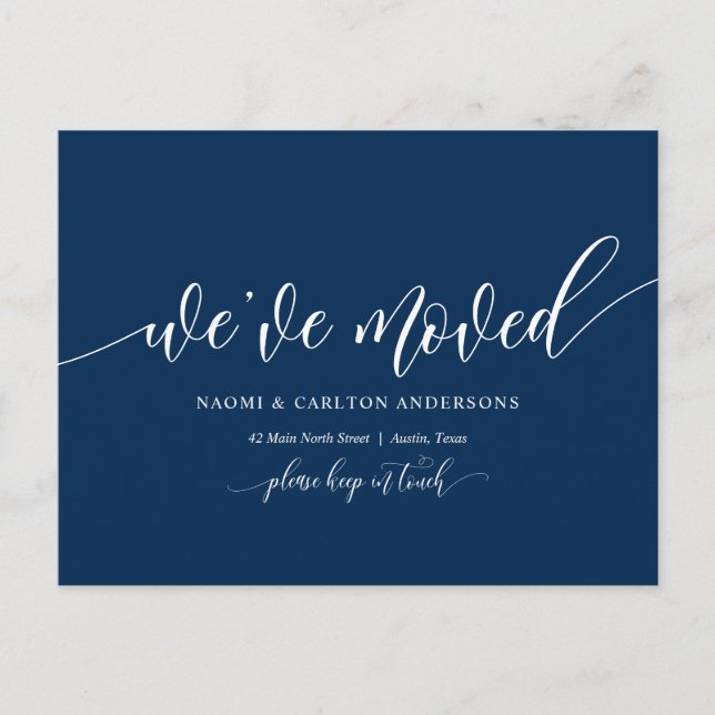 Nos Hemos Mudado, Nueva Invitación De Direcciones  (Anverso)