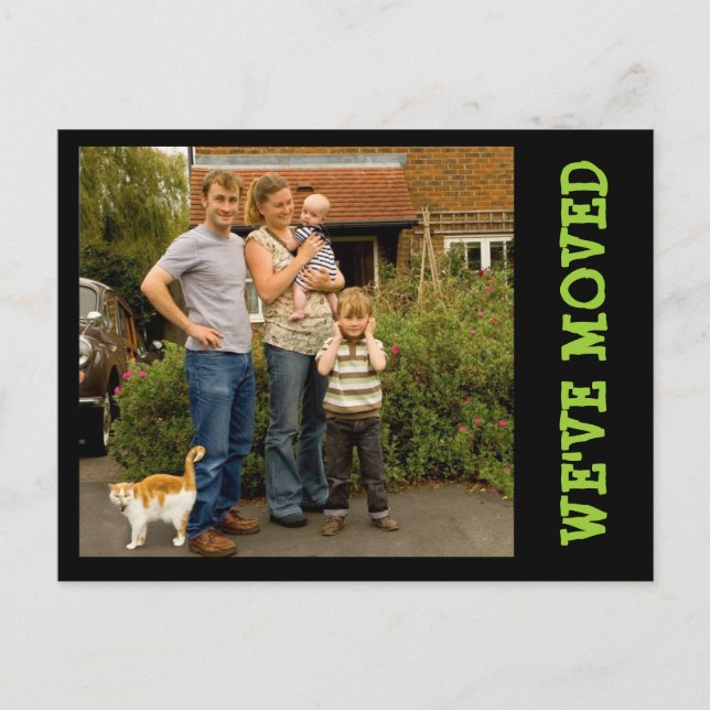 ¡Nos hemos mudado! Nueva postal de fotografía resi (Anverso)