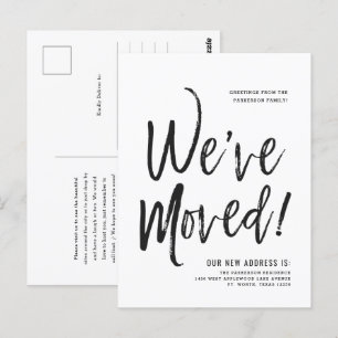 Nos hemos mudado   Postal de dirección mínima nuev