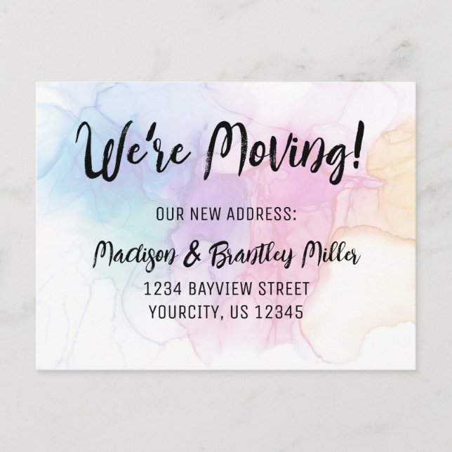 Nos hemos mudado Tarjeta de dirección manuscrita c (Anverso)