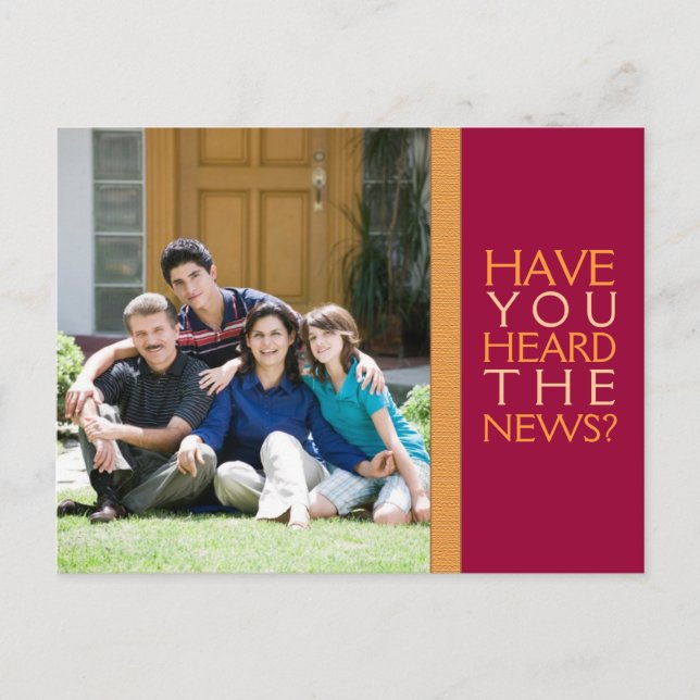 ¡Nos hemos mudado! Tarjeta postal con foto de la n (Anverso)