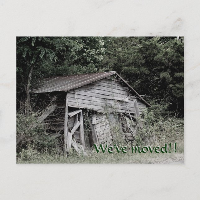 "Nos hemos mudado" Tarjeta postal de cambio de dir (Anverso)