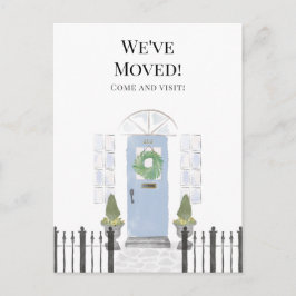 Nos hemos mudado Tarjeta postal de la puerta de ac