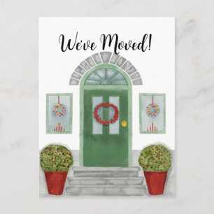 ¡Nos hemos mudado! Tarjeta postal de Navidad de ca