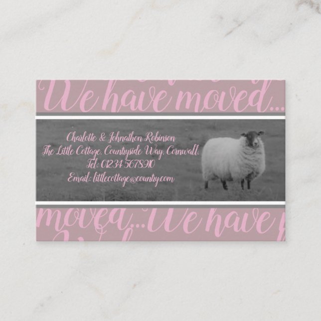 Nos hemos trasladado a la tarjeta de las ovejas (Anverso)