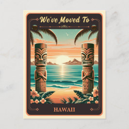 Nos Mudamos a Hawái | Tarjeta Postal Antigua