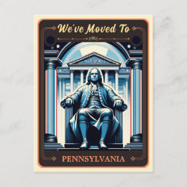 Nos Mudamos a Pensilvania | Tarjeta Postal Antigua