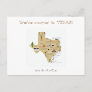 Nos Mudamos a Texas Tarjeta Postal