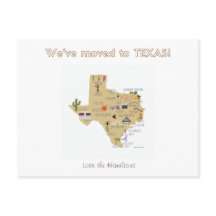 Nos Mudamos a Texas Tarjeta Postal