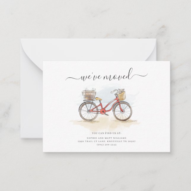 Nos Mudamos Anuncio de Mudanza Chic Aquarela (Anverso)