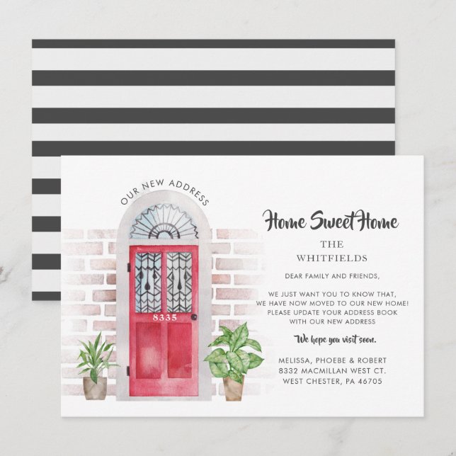 Nos mudamos de Invitación móvil elegante (Anverso / Reverso)