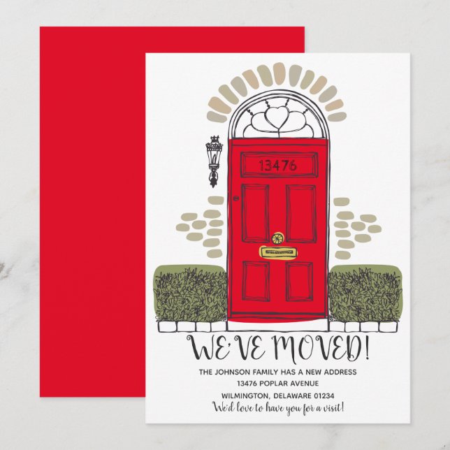 Nos Mudamos - Puerta Caprichosa - Anuncio de Nueva (Anverso / Reverso)