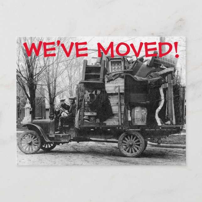 Nos Mudamos Tarjeta Postal De Cambio De Dirección (Anverso)