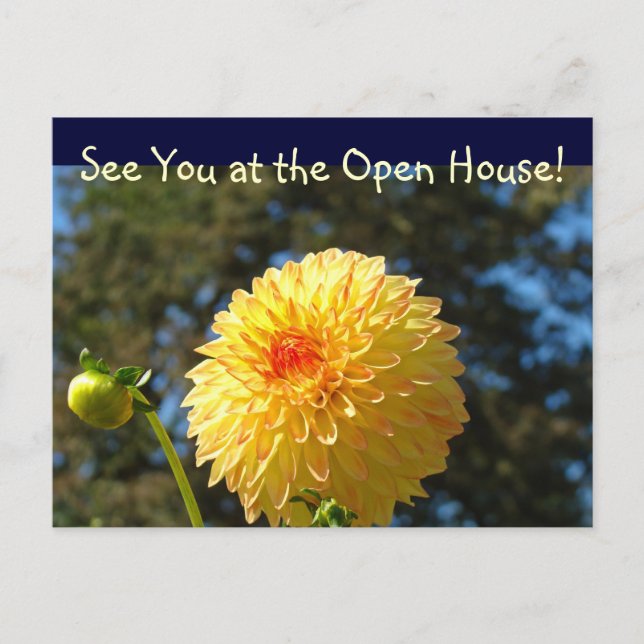 ¡Nos vemos en la casa abierta! postales Dahlia (Anverso)