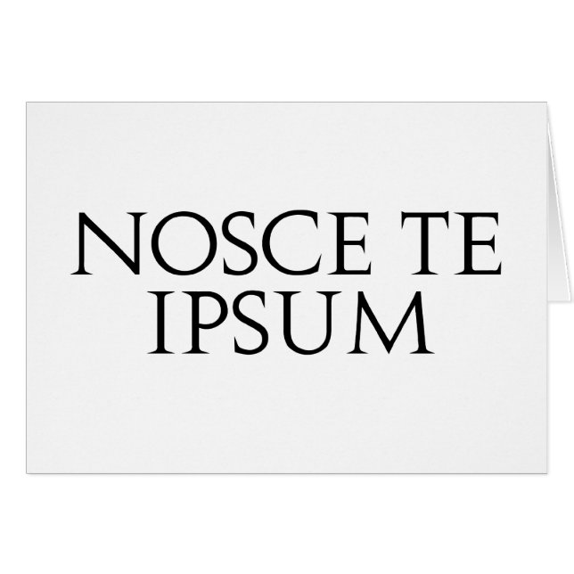 Nosce Te Ipsum (Anverso (Horizontal))