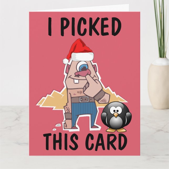 NOSE PICKER FUNNY NAVIDADES TARJETAS DE TAMAÑO SUP (Anverso)