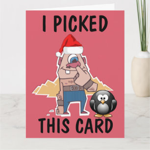 NOSE PICKER FUNNY NAVIDADES TARJETAS DE TAMAÑO SUP